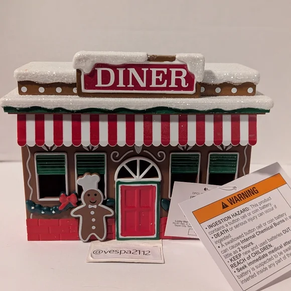 Target Bullseye Playground Christmas Village 3pc Cafe Toy Diner Gingerbread - Picture 3 of 13